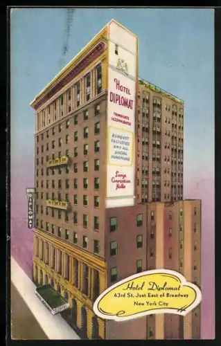 AK New York, NY, Hotel Diplomat, 43rd St.