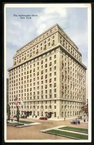 AK New York, NY, The Ambassador Hotel, Park Avenue