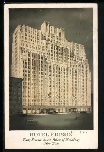AK New York, NY, Hotel Edison, 47th Street West of Broadway