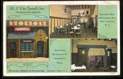 AK New York, NY, M. J. Van Tassell Inc. American Restaurants, Executive Office 420 Lexington Ave.
