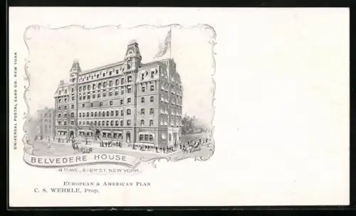 AK New York, NY, Hotel Belvedere House, 4th Ave. 818th St.