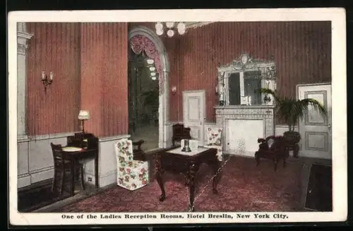 AK New York, NY, Hotel Breslin, One of the Ladies Reception Rooms