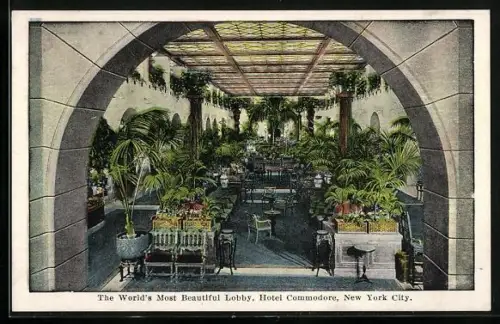 AK New York, NY, Hotel Commodore, The World`s Most Beautiful Lobby