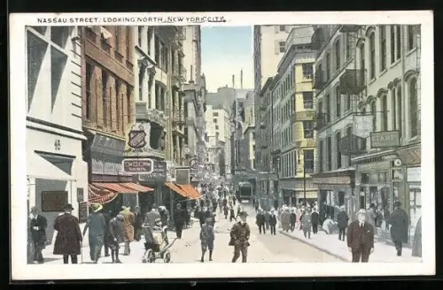 AK New York, NY, Nassau Street looking North