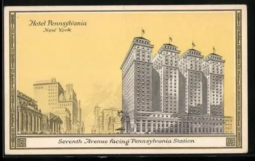 AK New York, NY, Hotel Pennsylvania, Seventh Avenue