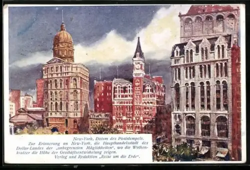 AK New York, NY, Blick auf Hochhäuser