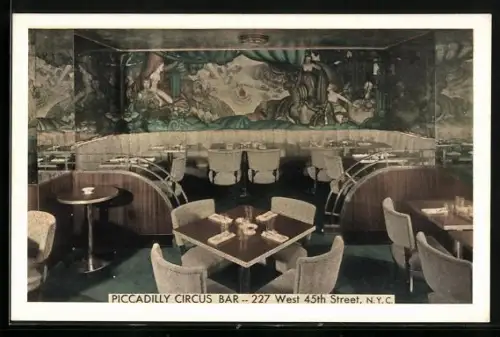 AK New York, NY, Piccadilly Circus Bar, 227 West 45th Street