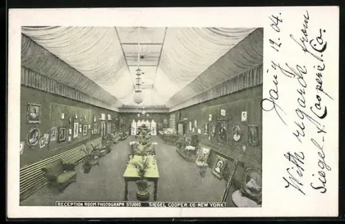 AK New York, NY, Photograph Studio Sigel Cooper Co., Reception Room