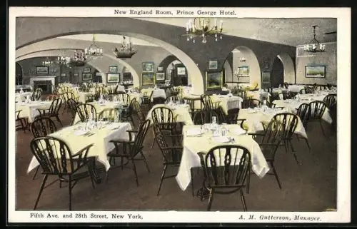 AK New York, NY, Prince George Hotel, New England Room