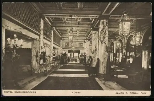 AK New York, NY, Hotel Knickerbocker, Lobby