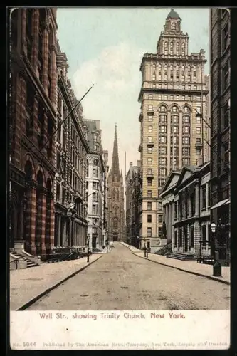 AK New York, NY, Wall Street, showing Trinity Church