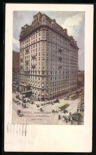 AK New York, NY, Hotel Manhattan, Madison Avenue, 42nd to 43rd Street