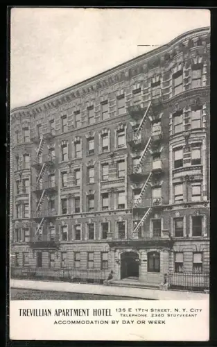 AK New York, NY, Trevillian Apartment Hotel, 136 E 17th Street