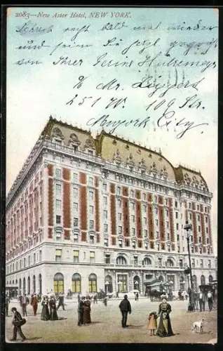 AK New York, NY, New Astor Hotel