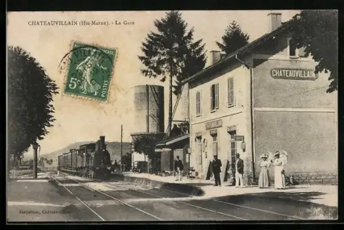AK Chateauvillain, La Gare, Bahnhof