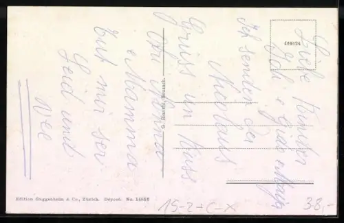 AK Seuzach, Luftschiff Graf Zeppelin über dem Ort, Strassenpartie mit Fahrradfahrer