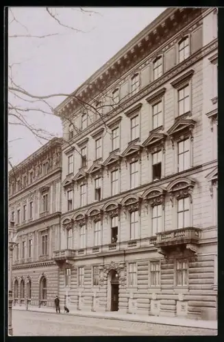 Foto-AK Wien, Haus am Schmerlingplatz 8