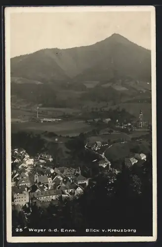 AK Weyer a. d. Enns, Panoramablick vom Kreuzberg