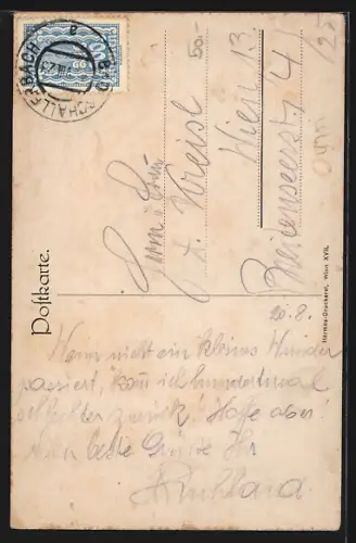 Künstler-AK Bad Schallerbach, Ortsansicht aus der Vogelschau