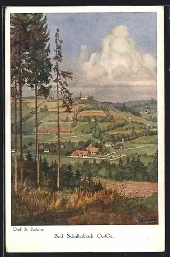 AK Bad Schallerbach, Panorama des Ortes