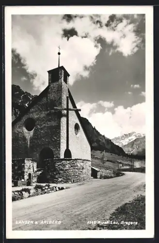 AK Langen a. Arlberg, Partie an der Kirche