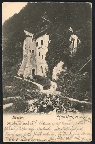AK Hallstatt /Ob.-Oe., Blick zum Museum