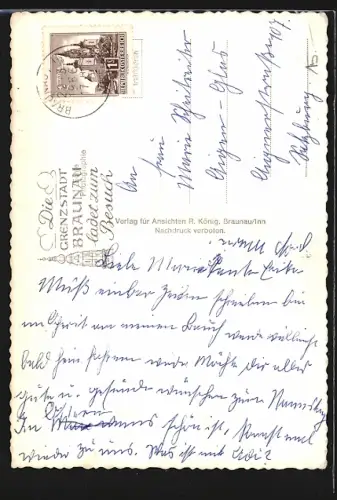 AK Braunau am Inn, Krankenhaus St. Josef, Flusspartie im Ort