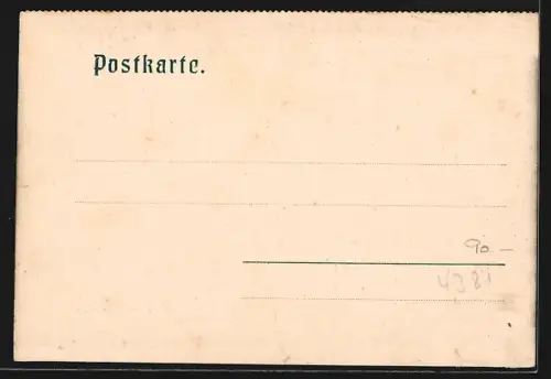 AK St. Nikola a. d. D., Flusspartie mit Kirche