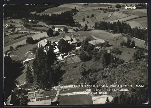 AK St. Johann am Wimberg, Hansberg, Berggasthaus, Fliegeraufnahme