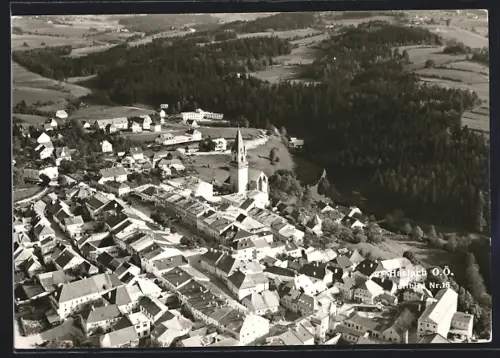 AK Haslach a. d. Mühl, Ortsansicht aus der Vogelschau