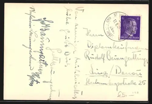 AK St. Stefan a. Walde, Blick mit Kirche