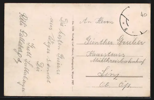 AK Weyer a. d. Enns, Teilansicht mit Kirche