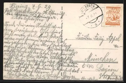 AK Gallspach, Ortsansicht mit Kirche