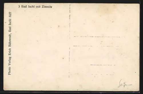 AK Bad Ischl, Teilansicht mit Zimnitz