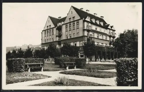 AK Schallerbach /O. Donau, Kurhaus mit Parkanlage