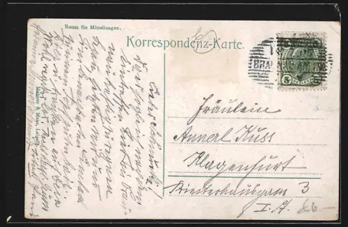 AK Braunau a. Inn, Teilansicht mit Simbach