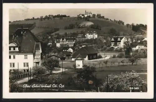 AK Bad Schallerbach /Ob. Öst., Ortspartie mit Kirche