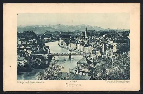 AK Steyr, Teilansicht mit Kirche