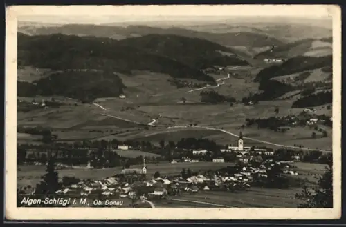 AK Aigen-Schlägl i. M., Teilansicht mit Kirche