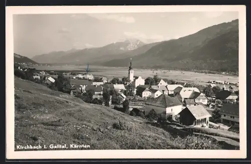 AK Kirchbach i. Gailtal, Teilansicht mit Kirche