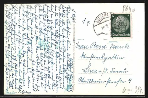 AK Kötschach /Kärnten, Teilansicht mit Kirche