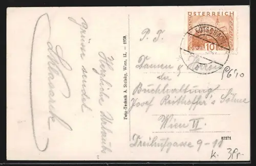 AK Kötschach /Kä., Teilansicht mit Kirche