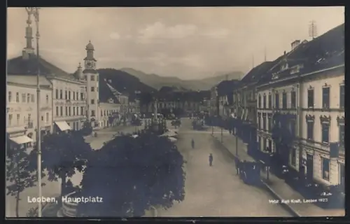 AK Leoben, Hauptplatz mit Säule