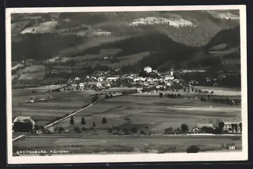 AK Greifenburg, Fernansicht mit Umgebung