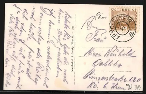 AK Arnoldstein, Ortsansicht mit Dobratsch