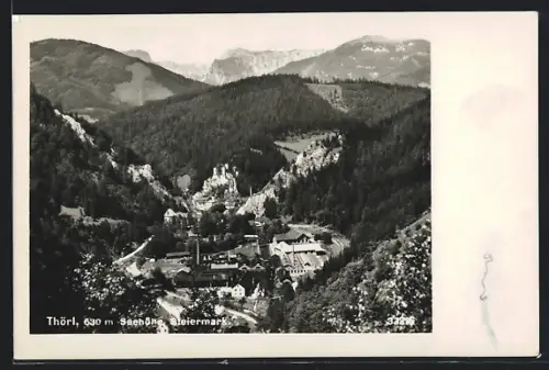 AK Thörl /Steiermark, Teilansicht mit Ruine