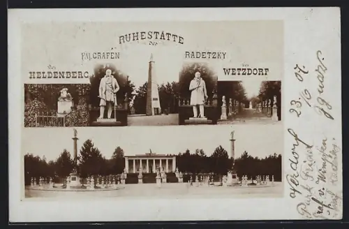 AK Wetzdorf, Heldenberg, Ruhestätte des F. M. Grafen Radetzky