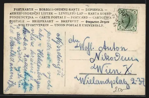 AK Wetzdorf, Heldenberg, Ruhestätte des F. M. Grafen Radetzky