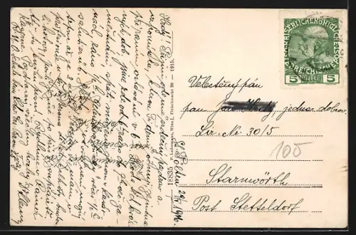 AK St. Pölten, Rathausplatz mit Franziskanerkirche u. Dreifaltigkeitssäule