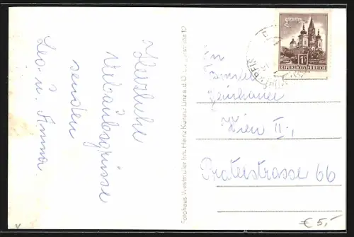 AK Alberndorf /O. Ö., Teilansicht mit Kirche